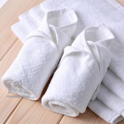 China Cotton Solid Hotel Restaurant Disportable White Small Cleaning Towel Hand Cleaning  Cloths for sale