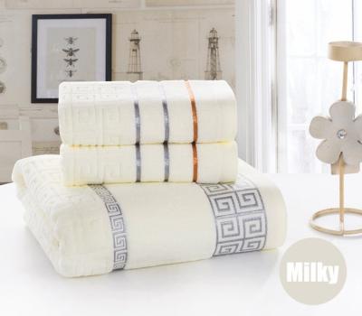 China 3Pcs Towel set Cotton Beach Bath Face Towel Set for both Adults and Baby Bath Towel Set for sale