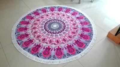 China 100% Cotton Material Mandala Round Towels for sale