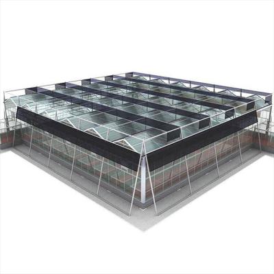 China Latest Design Stable Hot Sale Garden Glass Structure Greenhouse Whole Set For Agriculture for sale