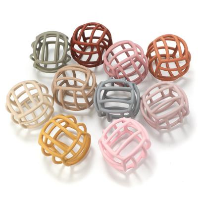 China Factory Direct Sale 100% Free Non-Toxic Babies Eco-friendly Material Food Grade Bpa Silicone Teether Chewing Ball for sale