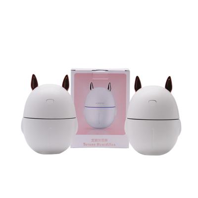 China 2021 New Cartoon Cat Mist Maker Car Indoor Steamer Mini Air Humidifier Air Humidity Diffuser Device for sale