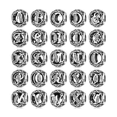 China CLASSIC Zodiac Sign Letter Beads Zodiac Charm Designer Jewelry Sterling Silver Letter Charms Bracelets DIY Lucky Bead Accesorios for sale