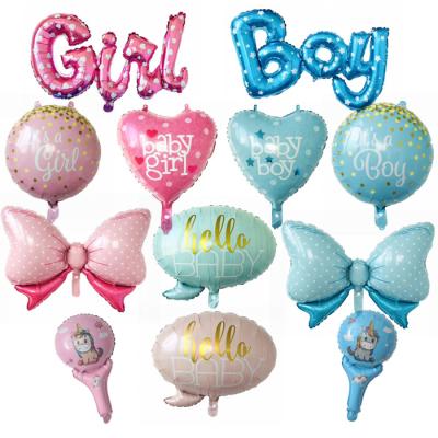 China Decorations It's A Boy/Girl Bow Foil Balloons Happy Birthday Party Decoration Baby Shower Gender Reveal Home Party Gifts Balloon for sale