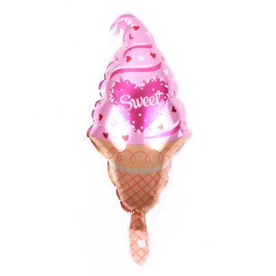 China Newest Mini Ice Cream Balloon With Star Decorations 50pcs/lot Valentine Foil Globos Soft Inflatable Balls For HAPPY B-DAY Decoration for sale