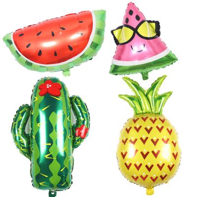 China Decorations Foil Balloons 18inch Fruit Shape Balloons Cactus Watermelon Pineapple Fruit Foil Balloon For Party Decoration for sale