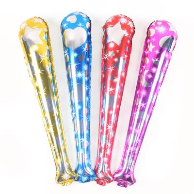 China Decorations 72cm Long Strip Stick Design Hand Clapper Balloon For Kids Inflatable Cheer Stick Balloon Kindergarten School Refueling for sale