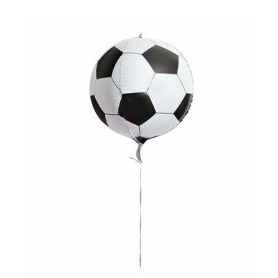 China New 24inch 4D Round Football Foil Decorations Balloons Inflatable Soccer Ball Helium Toys for sale