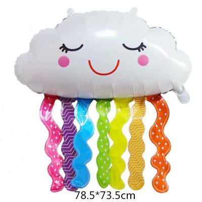 China Lovely Decorations Rainbow Cartoon Elves Clouds Unicorn Foil Balloon Helium Scaling Globos Toy Baby Shower Kids Room Birthday Decor for sale