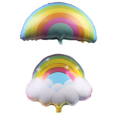 China New Large Decorations Macaron Color Rainbow Shape Balloons Kids Birthday Party Wedding Decoration Cloud Helium Foil Balloon Wholesale for sale