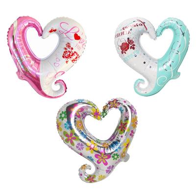 China Hook 18inch Heart Shape Foil Balloon Love Heart Balloon Wedding Valentine's Day Party Decorations 45*45cm for sale