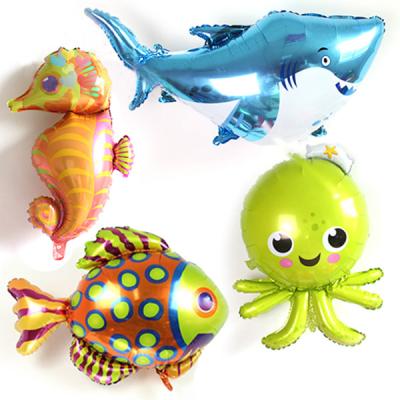 China Decorations Sea Foil Balloon Kids Toy Shark Octopus Seahorse Balloon Party Supplies for Birth Party Ceremony Decoration for sale