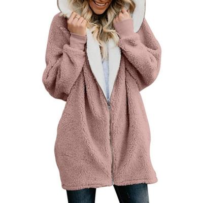 China Homewear Breathable Full Zipper Up Thick Pajamas Sherpa Hoodie Women Girls Lounge Oversized Super Soft Faux Fur Wear Home Wear Ladies for sale