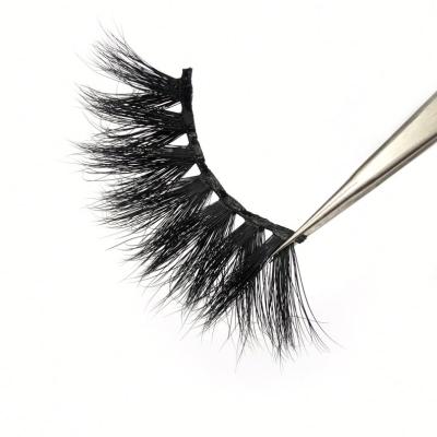 China Private Label Style Sale Full Strip Lashes 3d False Eyelashes Natural Soft Bulk Natural Mink 25mm Eyelashes 3d Lashes for sale