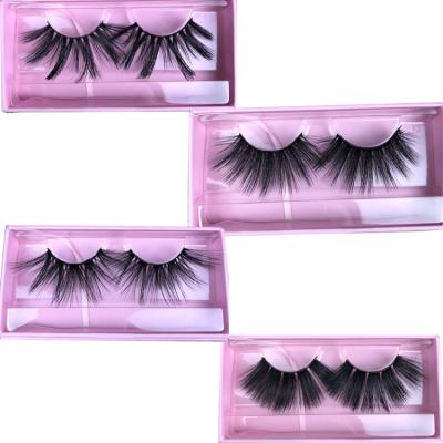 China Wholesale 3D False Natural Soft Mink Eyelashes 25mm Cruelty Free Silk Lashes Custom Cruelty Free 3D Lashes for sale