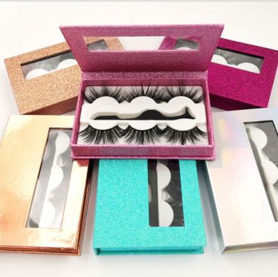 China Paper Box Handmade Eyelash Empty Eyelash Box 3 Pairs Eyelash Packaging Box for sale