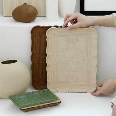 China Cutelife Retro Sustainable Professionally Made Cutlery Rectangle Storage Wooden Tray Cheap For Household for sale