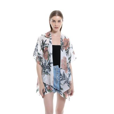 China Women's Loose Kimono Cardigan Women Boho Beach Vintage Print Vacation Floral Outing Floral Long Bikini Loose Kimono Cardigan For Women for sale