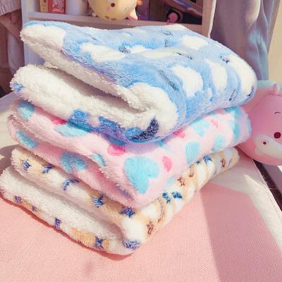 China Travel Color Soft Pet Fleece Pad Soft Thick Animals Upholster Cashmere Pad Warm Dogs Cats Air Conditioning Pad Place All Seasons for sale