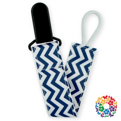 China High Quality and Reasonable Price Baby Feeding Bottle Beautiful Cheap Ribbon Pacifier Clip Holder,Navy Chevron Fabric Pacifier Clip,Baby Pacifier Holder Baby Feeding Supplies&Products for sale