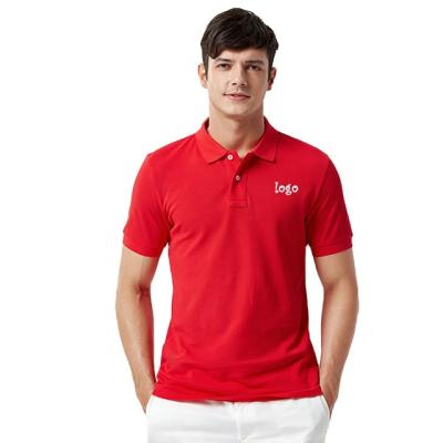 China Custom Golf Men's Golf Dry-Fit Polyester Spandex Polo Shirts Shirt With Embroidery Logo Anti-wrinkle for sale