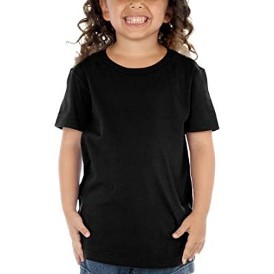 China Summer Anti-Shrink T-shirt For Kids Girls Clothing Kids Organic Cotton Tops Solid Color for sale