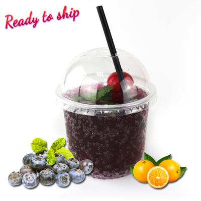 China Recyclable U Shape Cup Custom Logo Printing Disposable Plastic Pp Bubble Tea Cup 90MM 12Oz Tea Coffee Juice Pp Cup Clear for sale