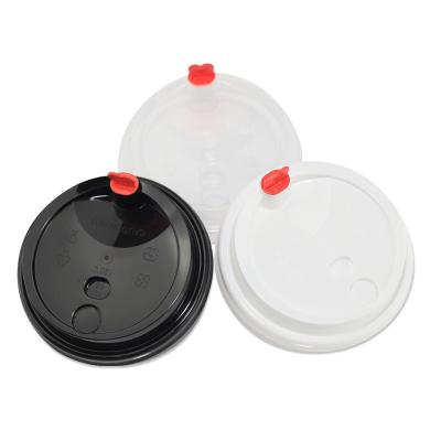 China Non Spill 90MM 95MM caliber PP injection molding cup lid with red heart PP hard lid for sale