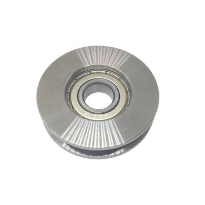 China Factory Directly Textile Machine Part Hook Head Part Flat Belt Wheel With Bearing for sale