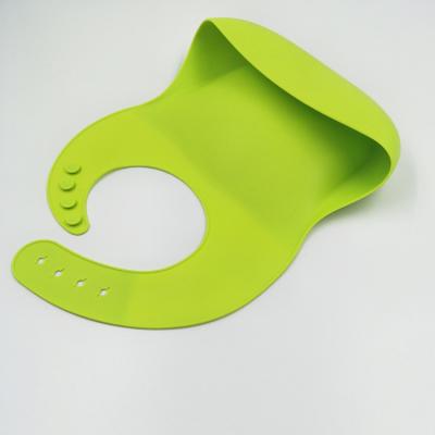 China Customized Manufacturer BPA Free Logo Waterproof Silicone Baby Bib Antibacterial for sale