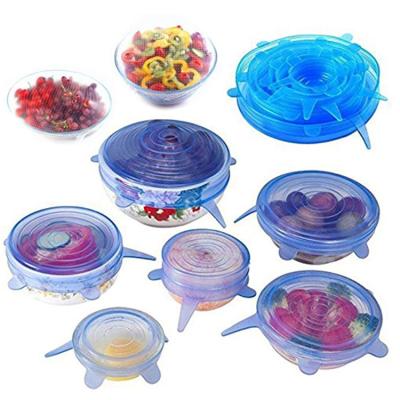 China 6 Packs Wholesale Cheap Reusable Silicone Stretch Lids for sale