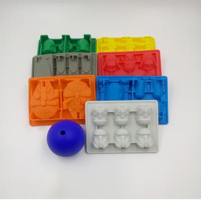 China Factory Wholesale 8 Viable Silicone Ice Mold Odorless Tray Set For Star Wars Lovers for sale