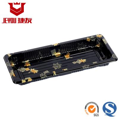 China JY1102A Rectangle PS Disposable Plastic Snack Box Plastic Sushi Tray For Korea for sale