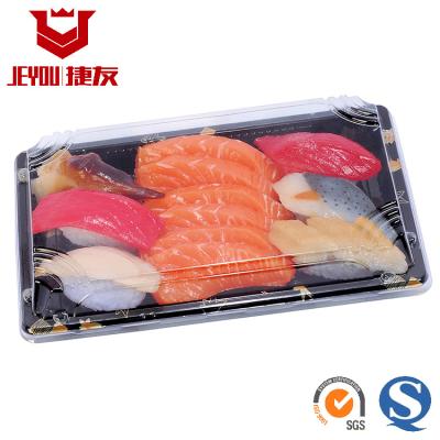 China JY1109B Disposable Plastic Sushi Tray Plastic Food Container Packaging Disposable Box for sale