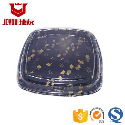 China JY83130A Disposable Plastic Recyclable Sushi Packaging Dishes For Restaurant Take Away for sale