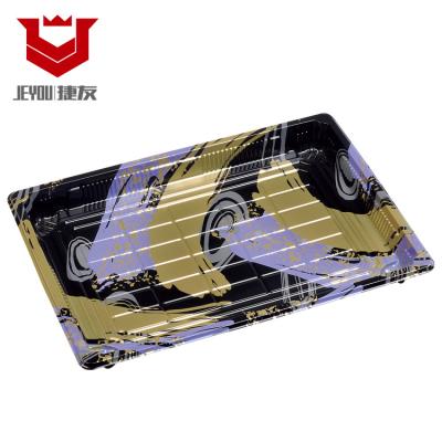 China Wholesale Food Compartment Sushi Party Plastic Printed Tray JY1111 for sale