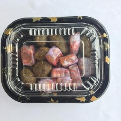 China Hot Selling Disposable Take Away Packaging Plastic Sushi Cupcake Box Sushi Dish for sale