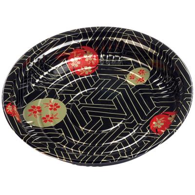 China Food Round Food Container Plastic Disposable Sushi Tray Tray for sale