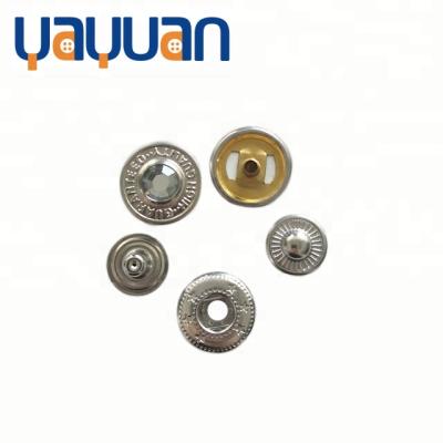 China Dry Cleaning Manufacturer Round Plating Custom Metal Snap Buttons for sale