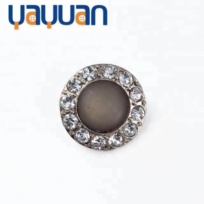 China Fancy Crystal Buttons Rhinestone Silvertone Dry Cleaning Button Manufacturers For Promotion for sale