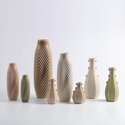 China Modern Nordic Unique Irregular Ceramic Vase Creative Gift Ceramic Vase For Home Decor for sale