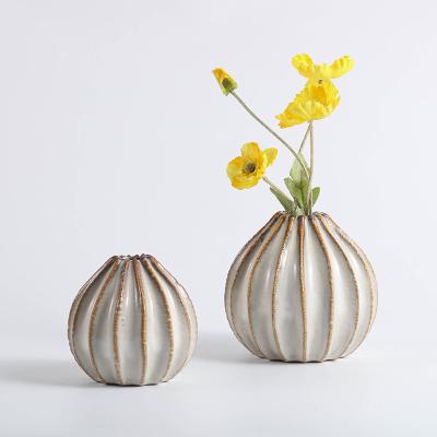 China Living Room Nordic Modern Vintage Vases Home Decoration Matt Home Decor Ceramic Flower for sale