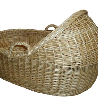 China 100% Handmade High Quality Hot Sale Amazon Wicker Baby Moses Basket Baskets For Newborn Baby for sale