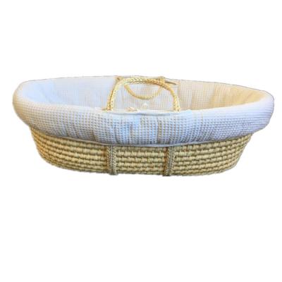 China Wholesale Handmade Woven Baby Moses Basket With Liner for sale