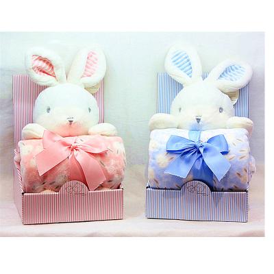 China Portable Cute Stuffed Toys Throw Animal Plush Pillow Blanket For Baby for sale