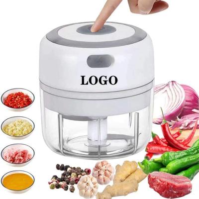 China Viable Home Kitchen Rechargeable Grinder 250ml Mini Electric Food Vegetable Blender USB Chopper Picadora Minihakker Mini-Chopper Garlic for sale