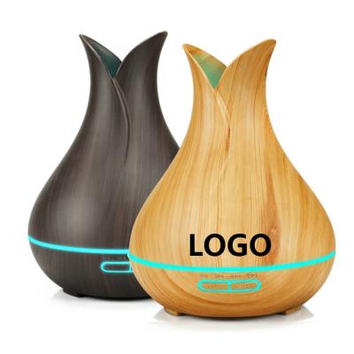 China Household and Car New Arrival Essential Oil Grain Humidifier 400ml Electric Ultrasonic Wooden Aroma Diffuser For Home for sale