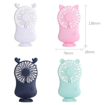 China New Pocket Pattern Usb Rechargable Mini-Plug Fans Small Portable Pocket 4 Outdoor Thin Cute Generation Portable Animal Fan For Summer for sale