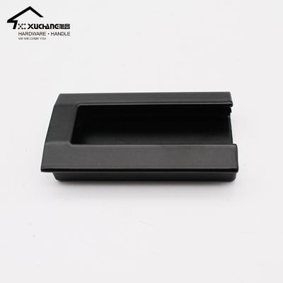 China Modern Nordic Knobs Hidden Handle Matt Black Furniture Concealed Cabinet Zinc Alloy Handle for sale