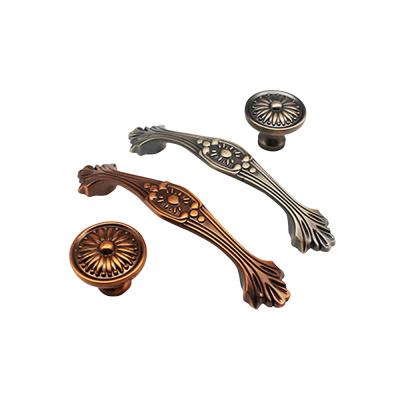 China Traditional Customized Furniture Handles New Cabinet Handle Antique Zinc Alloy Drawer Pull Handle for sale